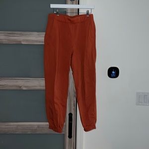 orange lululemon jogger